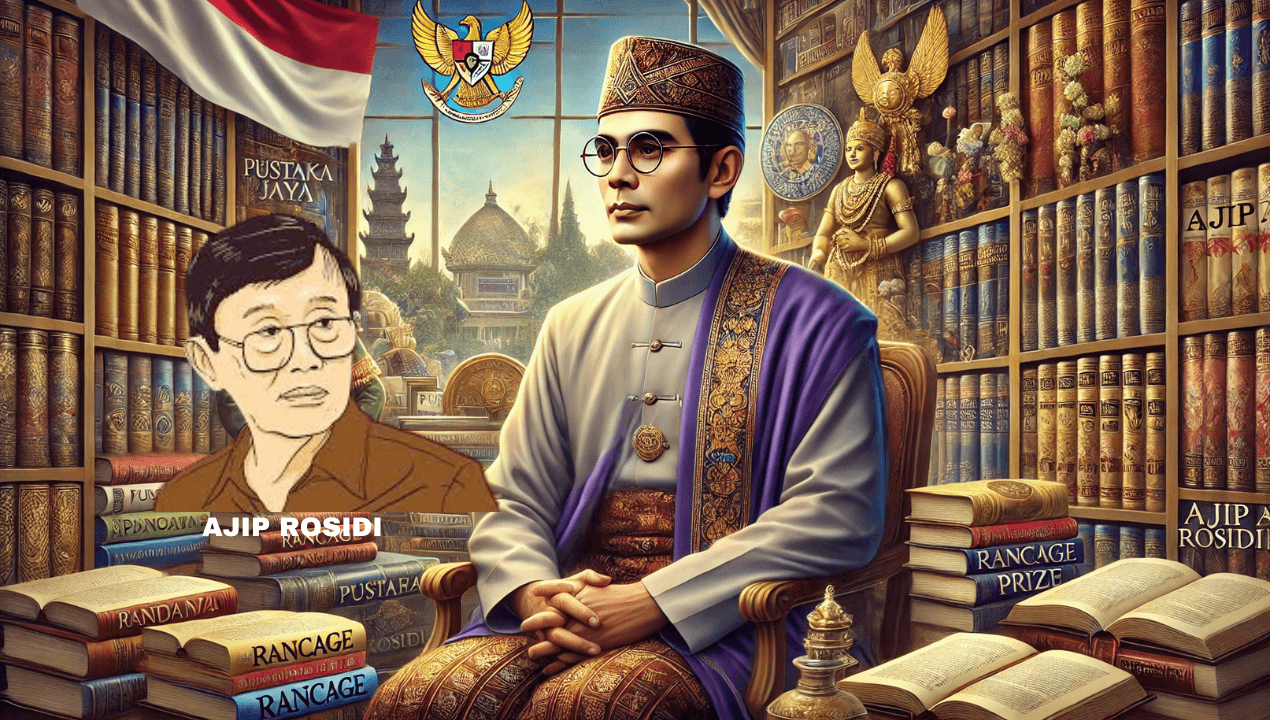 Image of Ajip Rosidi, a legendary literary figure in Sundanese culture.