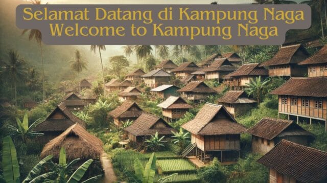 Image of A beautiful traditional village scene in Kampung Naga, located in Tasikmalaya, Indonesia.