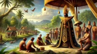 Image of ancient Sundanese royalty and daily life. Image of ancient Sundanese royalty and daily life in Pajajaran Kingdom.